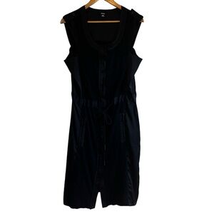 RUDSAK Black Sleeveless Drawstring Waist Shirt Dress